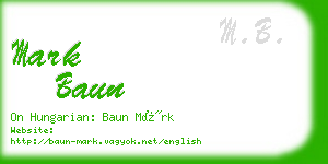 mark baun business card